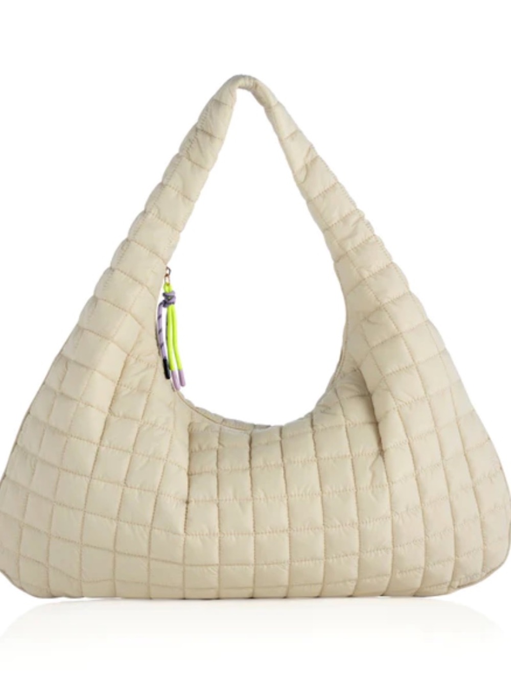 Shiraleah Ezra Cream Ivory Quilted Hobo Shoulder Bag NEW missing tags
